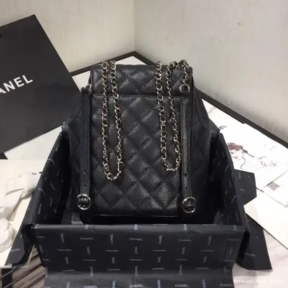 HyperPeter BACKPACK WITH IN CAVIAR GOLD HARDWARE CHANEL 0506